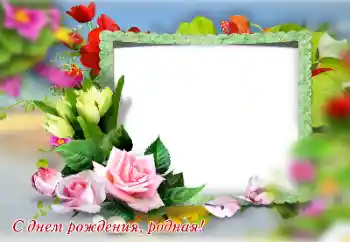 বিভাগ থেকে ফটোইফেক্ট জন্মদিনের কার্ড № 151870. ফ্রেমের লেখা: শুভ জন্মদিন!